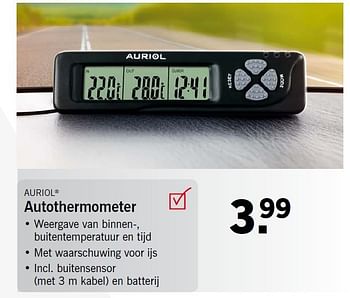 Aanbiedingen Auriol autothermometer - Auriol - Geldig van 29/09/2014 tot 05/10/2014 bij Lidl
