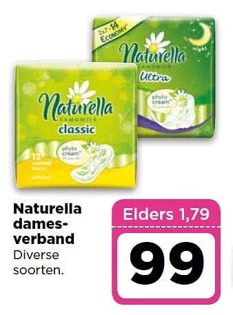 Aanbiedingen Naturella damesverband - Naturella - Geldig van 30/09/2014 tot 06/10/2014 bij Dirx Drogisterijen