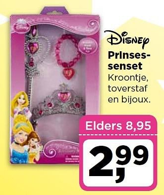 Aanbiedingen Prinsessenset kroontje, toverstaf en bijoux - Disney - Geldig van 30/09/2014 tot 06/10/2014 bij Dirx Drogisterijen