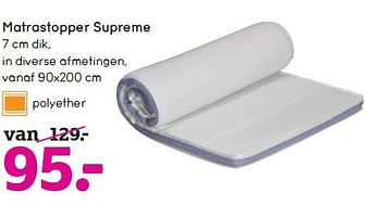 Aanbiedingen Matrastopper supreme 7 cm dik, in diverse afmetingen - Huismerk - Leen Bakker - Geldig van 12/10/2014 tot 25/10/2014 bij Leen Bakker