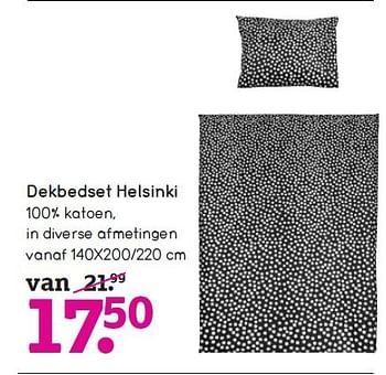 Aanbiedingen Dekbedset helsinki - Huismerk - Leen Bakker - Geldig van 12/10/2014 tot 25/10/2014 bij Leen Bakker