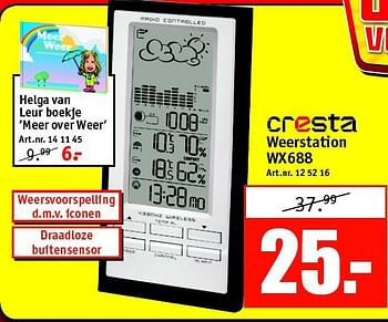 Aanbiedingen Weerstation wx688 - Cresta - Geldig van 20/10/2014 tot 02/11/2014 bij Kijkshop