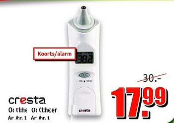 Aanbiedingen Oorthermometer - Cresta - Geldig van 20/10/2014 tot 02/11/2014 bij Kijkshop