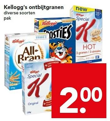 Aanbiedingen Kellogg`s ontbijtgranen - Kellogg's - Geldig van 26/10/2014 tot 01/11/2014 bij Deen Supermarkten