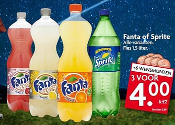 Aanbiedingen Fanta of sprite - Fanta - Geldig van 26/10/2014 tot 01/11/2014 bij Deka Markt