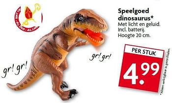 Aanbiedingen Speelgoed dinosaurus - Huismerk - Deka Markt - Geldig van 26/10/2014 tot 01/11/2014 bij Deka Markt