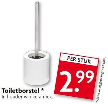 Aanbiedingen Toiletborstel in houder van keramiek - Huismerk - Deka Markt - Geldig van 26/10/2014 tot 01/11/2014 bij Deka Markt