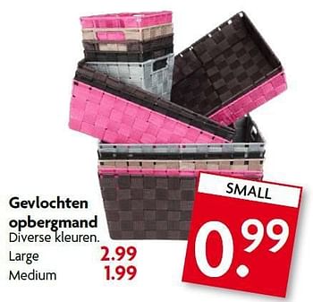 Aanbiedingen Gevlochten opbergmand - Huismerk - Deka Markt - Geldig van 26/10/2014 tot 01/11/2014 bij Deka Markt