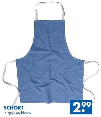 Aanbiedingen Schort in grijs en blauw - Huismerk - Zeeman  - Geldig van 11/10/2014 tot 25/10/2014 bij Zeeman