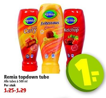 Aanbiedingen Remia topdown tube - Remia - Geldig van 19/10/2014 tot 25/10/2014 bij Plus