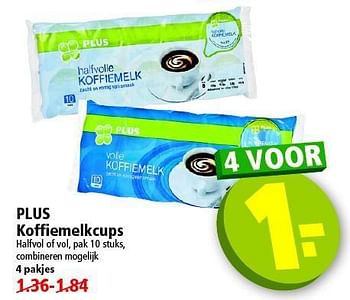 Aanbiedingen Plus koffiemelkcups - Huismerk - Plus - Geldig van 19/10/2014 tot 25/10/2014 bij Plus