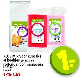 Aanbiedingen Plus mix voor cupcake of koekjes - Huismerk - Plus - Geldig van 19/10/2014 tot 25/10/2014 bij Plus