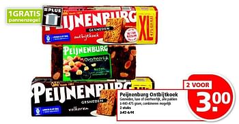 Aanbiedingen Peijnenburg ontbijtkoek gesneden, luxe of overheerlijk, alle pakken - Peijnenburg - Geldig van 19/10/2014 tot 25/10/2014 bij Plus