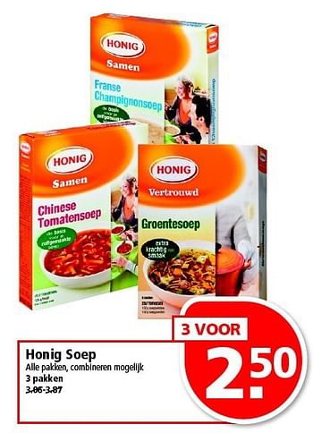 Aanbiedingen Honig soep - Honig - Geldig van 19/10/2014 tot 25/10/2014 bij Plus