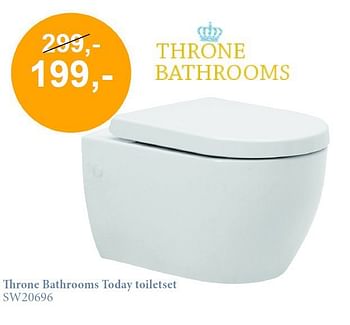 Aanbiedingen Throne bathrooms today toiletset sw20696 - Throne Bathrooms - Geldig van 01/10/2014 tot 31/10/2014 bij Sanitairwinkel