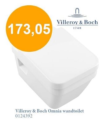 Aanbiedingen Villeroy + boch omnia wandtoilet 0124392 - Villeroy &amp; boch - Geldig van 01/10/2014 tot 31/10/2014 bij Sanitairwinkel