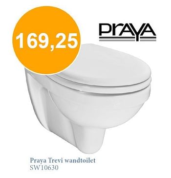 Aanbiedingen Praya trevi wandtoilet sw10630 - Praya - Geldig van 01/10/2014 tot 31/10/2014 bij Sanitairwinkel