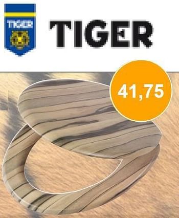 Aanbiedingen Wc bril - Tiger - Geldig van 01/10/2014 tot 31/10/2014 bij Sanitairwinkel