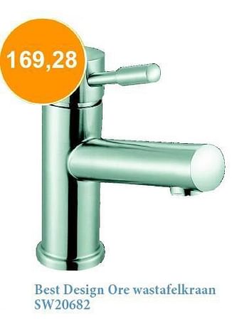 Aanbiedingen Best design ore wastafelkraan sw20682 - Best Design - Geldig van 01/10/2014 tot 31/10/2014 bij Sanitairwinkel