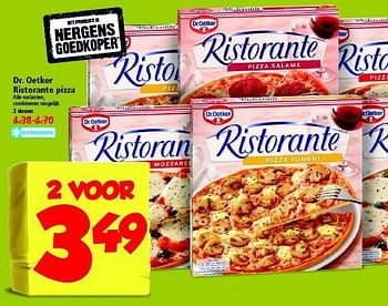 Aanbiedingen Dr. oetker ristorante pizza 2 voor - Dr. Oetker - Geldig van 26/10/2014 tot 01/11/2014 bij Plus