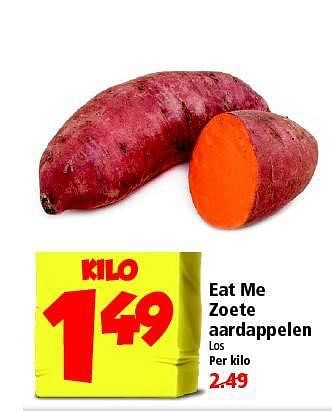 Aanbiedingen Eat me zoete aardappelen - Eat Me - Geldig van 26/10/2014 tot 01/11/2014 bij Plus