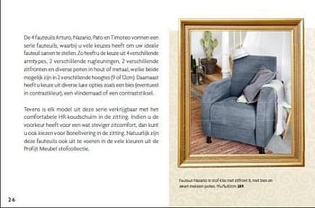 Aanbiedingen Fauteuil nazario in stof kiss met zitfront b, met bies en zwart metalen poten - Huismerk - Profijt Meubelen - Geldig van 08/10/2014 tot 31/10/2014 bij Profijt Meubel