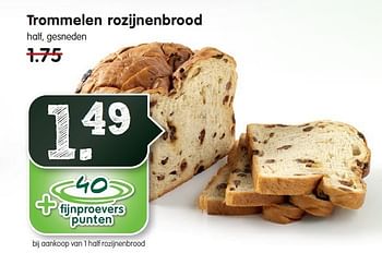 Aanbiedingen Trommelen rozijnenbrood - Trommelen - Geldig van 26/10/2014 tot 01/11/2014 bij Em-té