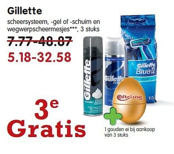 Aanbiedingen Gillette scheersysteem, -gel of -schuim en wegwerpscheermesjes - Gillette - Geldig van 26/10/2014 tot 01/11/2014 bij Em-té