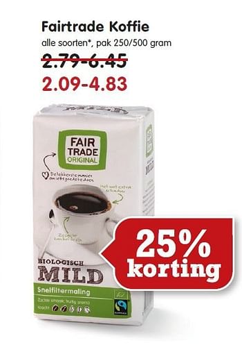 Aanbiedingen Fairtrade koffie - Fair Trade - Geldig van 26/10/2014 tot 01/11/2014 bij Em-té