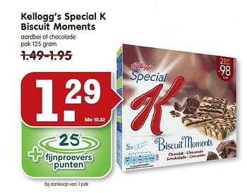 Aanbiedingen Kellogg`s special k biscuit moments - Kellogg's - Geldig van 26/10/2014 tot 01/11/2014 bij Em-té