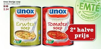 Aanbiedingen Unox stevige soep - Unox - Geldig van 26/10/2014 tot 01/11/2014 bij Em-té