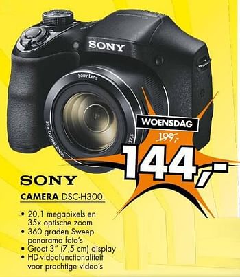 Aanbiedingen Sony camera dsc-h300 - Sony - Geldig van 27/10/2014 tot 02/11/2014 bij Expert