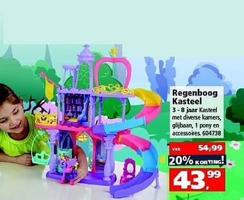 Aanbiedingen Regenboog kasteel - My Little Pony - Geldig van 18/10/2014 tot 02/11/2014 bij Intertoys