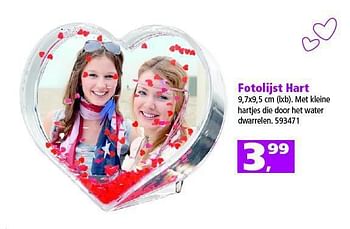Aanbiedingen Fotolijst hart - Huismerk - Intertoys - Geldig van 18/10/2014 tot 02/11/2014 bij Intertoys
