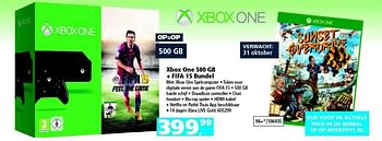 Aanbiedingen Xbox one 500 gb + fifa 15 bundel - Huismerk - Intertoys - Geldig van 18/10/2014 tot 02/11/2014 bij Intertoys