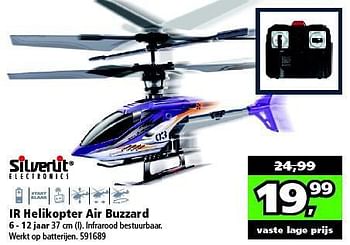 Aanbiedingen Ir helikopter air buzzard infrarood bestuurbaar - Silverlit - Geldig van 18/10/2014 tot 02/11/2014 bij Intertoys