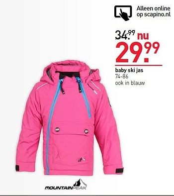 Aanbiedingen Baby ski jas - Mountainpeak - Geldig van 27/10/2014 tot 02/11/2014 bij Scapino