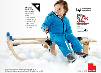 Aanbiedingen Baby ski overall - Mountainpeak - Geldig van 27/10/2014 tot 02/11/2014 bij Scapino