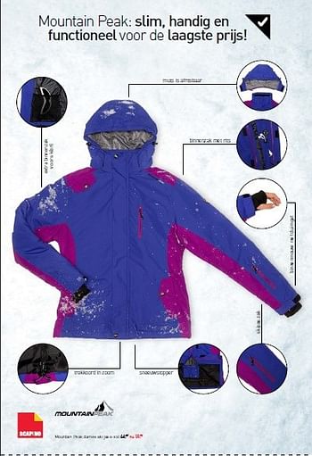 Aanbiedingen Mountain peak dames ski jas - Mountainpeak - Geldig van 27/10/2014 tot 02/11/2014 bij Scapino