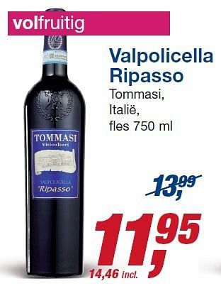 Aanbiedingen Valpolicella ripasso tommasi - Rode wijnen - Geldig van 22/10/2014 tot 04/11/2014 bij Makro