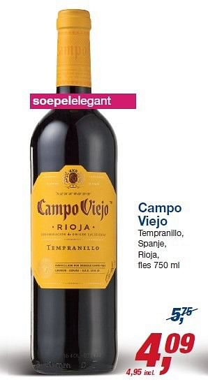 Aanbiedingen Campo viejo tempranillo, spanje, rioja - Rode wijnen - Geldig van 22/10/2014 tot 04/11/2014 bij Makro