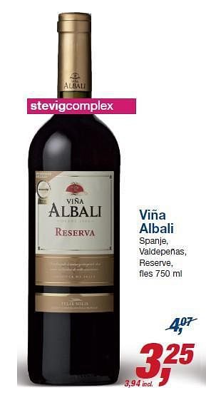 Aanbiedingen Viña albali spanje, valdepeñas, reserve - Rode wijnen - Geldig van 22/10/2014 tot 04/11/2014 bij Makro