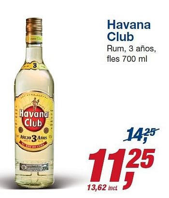 Aanbiedingen Havana club - Havana club - Geldig van 22/10/2014 tot 04/11/2014 bij Makro