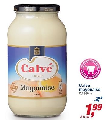 Aanbiedingen Calvé mayonaise - Calve - Geldig van 22/10/2014 tot 04/11/2014 bij Makro