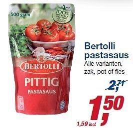Aanbiedingen Bertolli pastasaus - Bertolli - Geldig van 22/10/2014 tot 04/11/2014 bij Makro