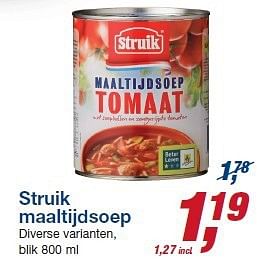 Aanbiedingen Struik maaltijdsoep - Struik - Geldig van 22/10/2014 tot 04/11/2014 bij Makro