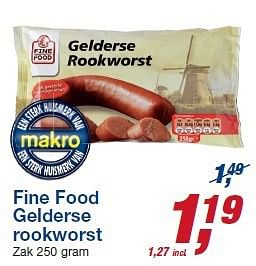 Aanbiedingen Fine food gelderse rookworst - Fine Food - Geldig van 22/10/2014 tot 04/11/2014 bij Makro
