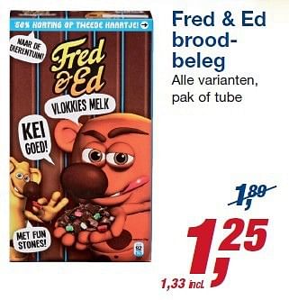 Aanbiedingen Fred + ed broodbeleg - Fred &amp; Ed - Geldig van 22/10/2014 tot 04/11/2014 bij Makro