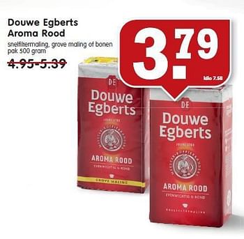 Aanbiedingen Douwe egberts aroma rood - Douwe Egberts - Geldig van 02/11/2014 tot 08/11/2014 bij Em-té
