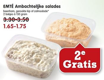 Aanbiedingen Emté ambachtelijke salades - Huismerk - Em-té - Geldig van 02/11/2014 tot 08/11/2014 bij Em-té